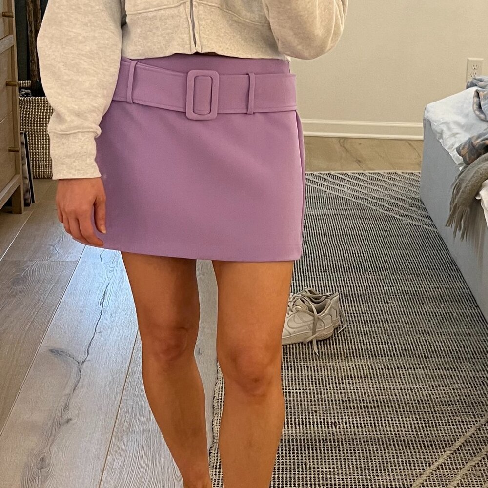 Zara purple lavender belted skort size small